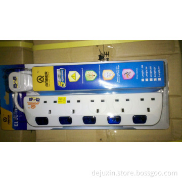 5 outlet 230V Full Surge Protector BS Power Strip